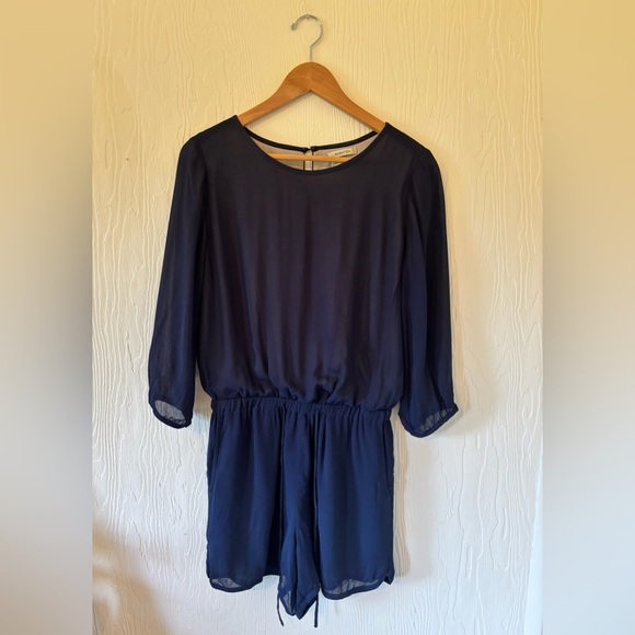 Babaton Aritzia Keagan Navy Blue Romper Playsuit - Picture 13 of 17